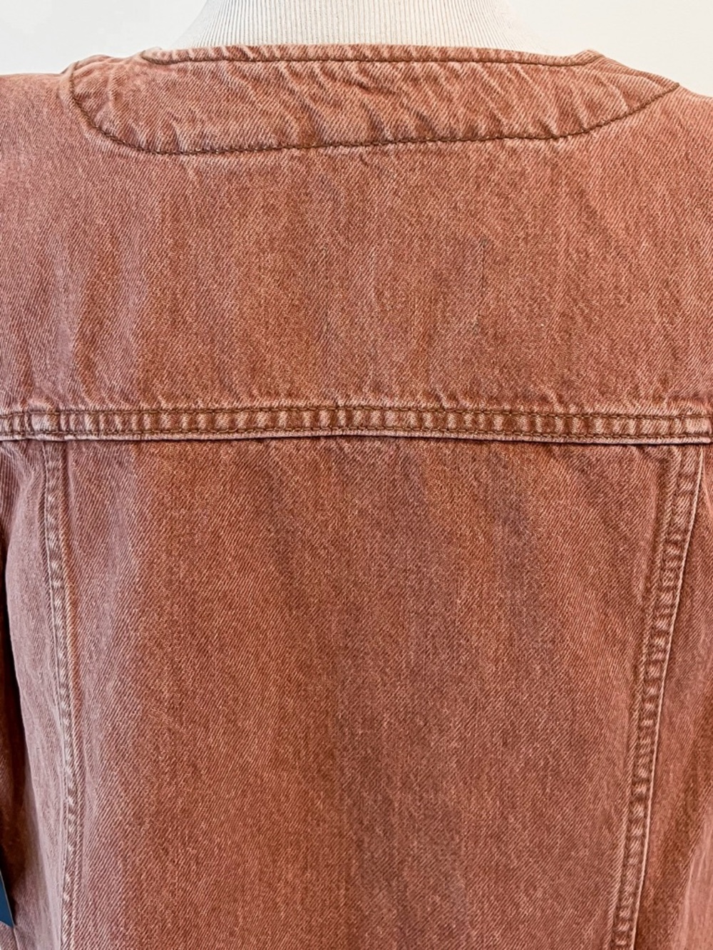 NWT Universal Thread Dusty Rose Clay Denim Vest Women’s Sz XL - Picture 7 of 14